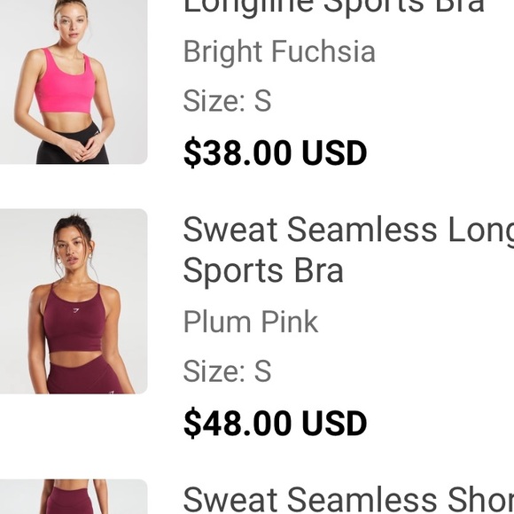 Gymshark Sweat Seamless Longline Bra - Picture 6 of 6